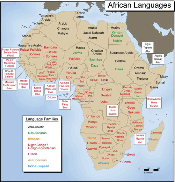Map of African Languages
