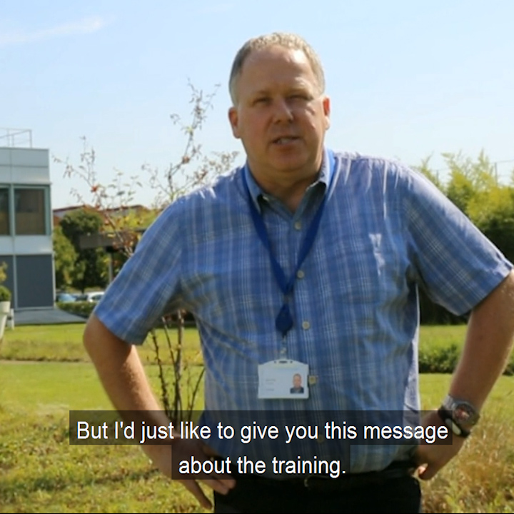 Square video with two lines of subtitles